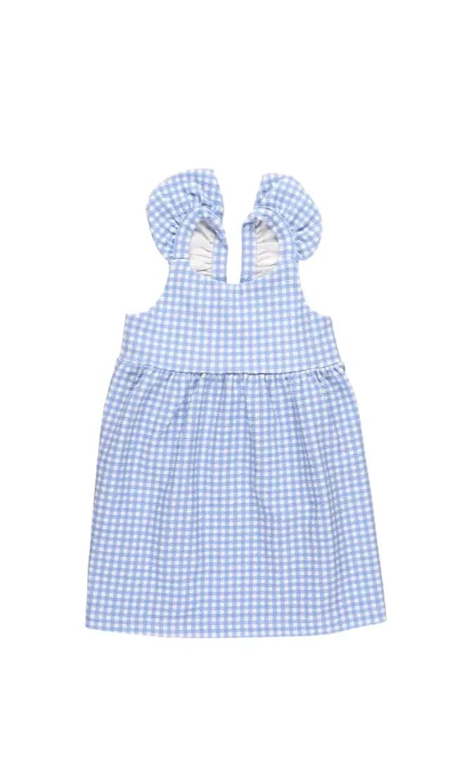 Packshot de foto plana de vestido azul