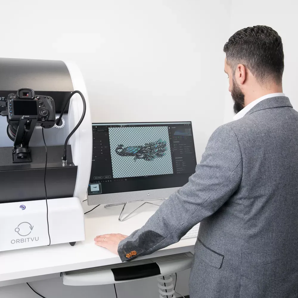 Uso del software y equipamiento Orbitvu Photostudio