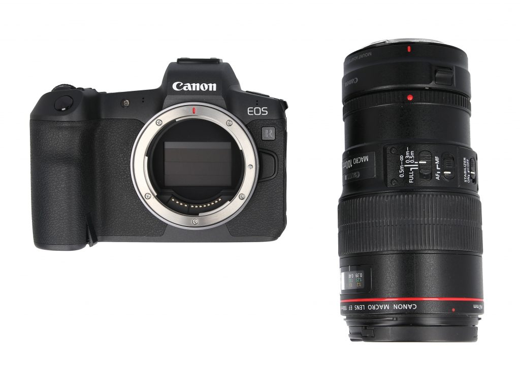 Canon EOS R with macro lens